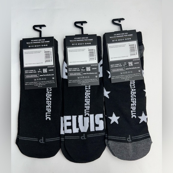 Perri’s Socks - Elvis Presley Low Cut Socks 3 Pair - Size:(MEN 7-12 WOME… - Picture 3 of 13